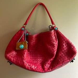GABS 100% Italian Leather Red Bag
